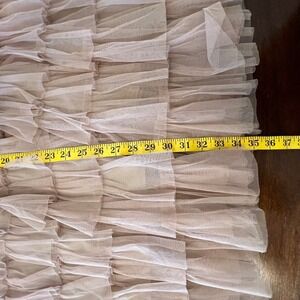 Tiered Tulle Ruffle Maxi Skirt